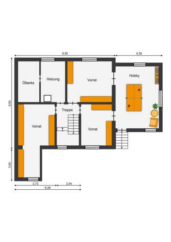 Grundriss KG 
