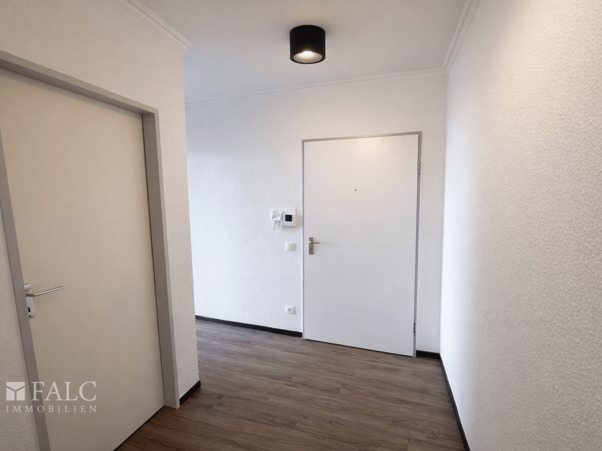 Blick vom Flur auf die Haustür