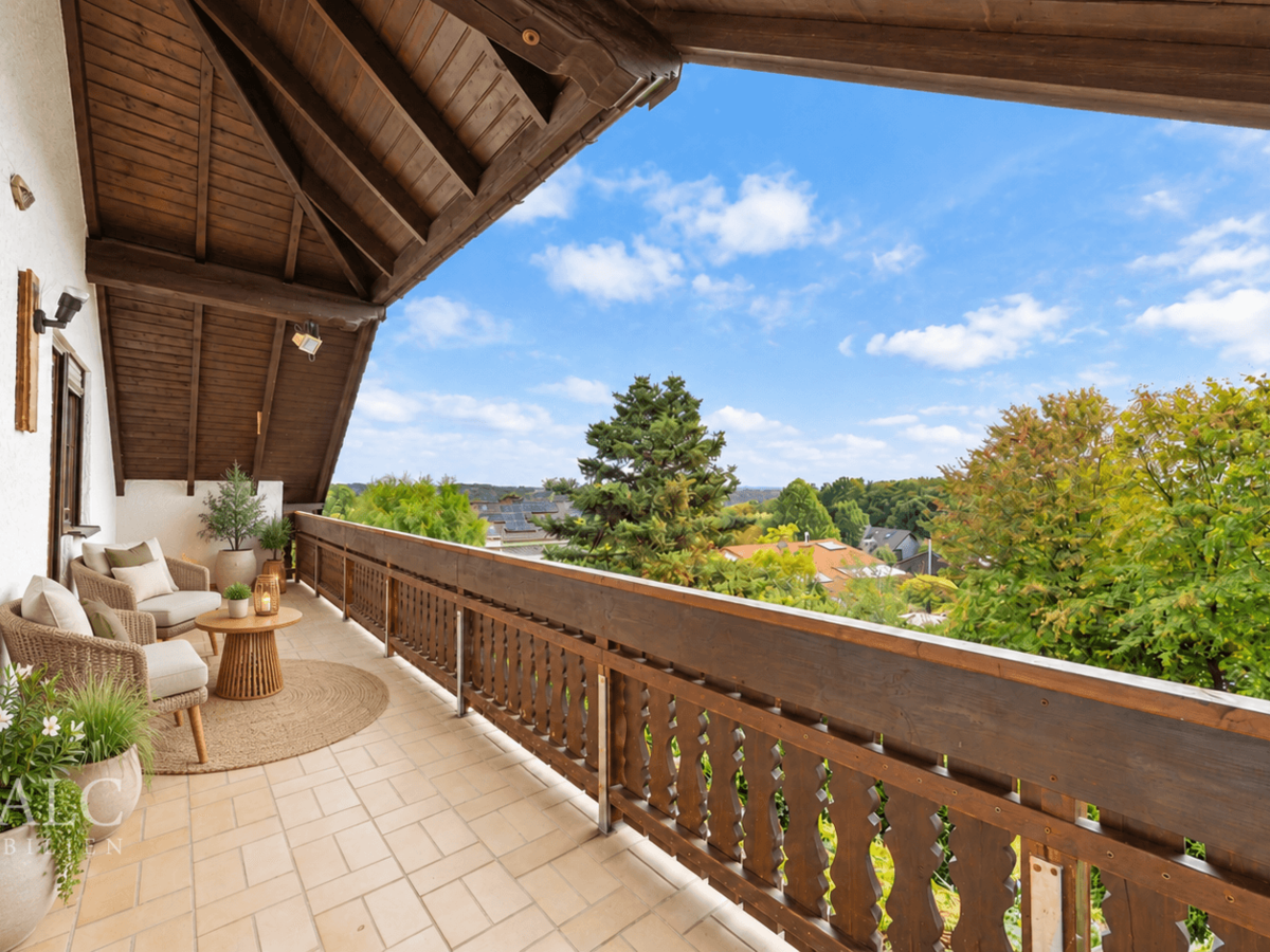 Balkon virtuell eingerichtet