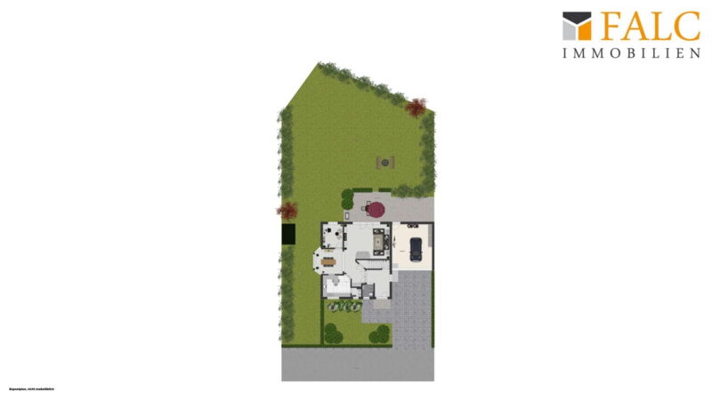Grundriss in Lageplan 