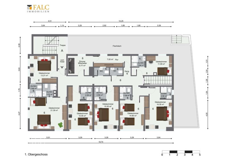 1. Obergeschoss - Hotelanlage