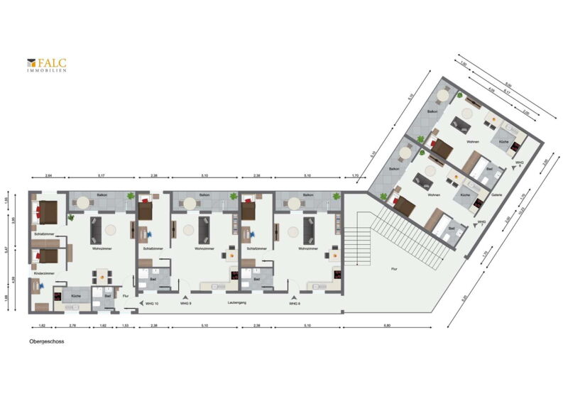 Grundriss Dachgeschoss 10 WE