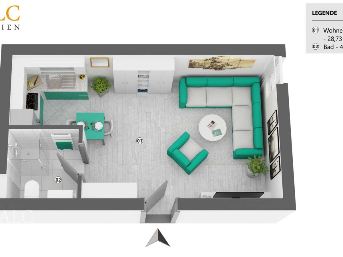 Grundriss - Wohnung 59