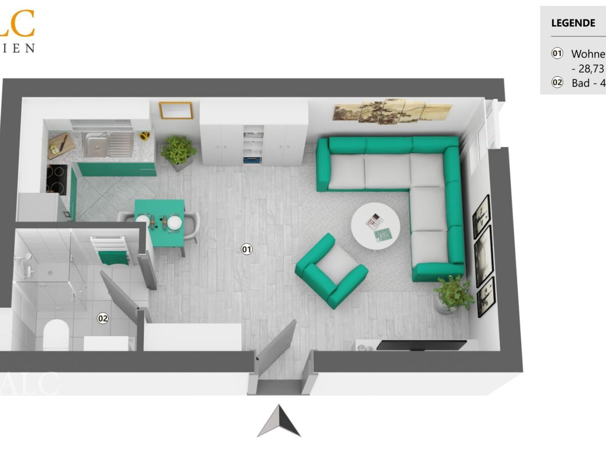 Grundriss - Wohnung 59