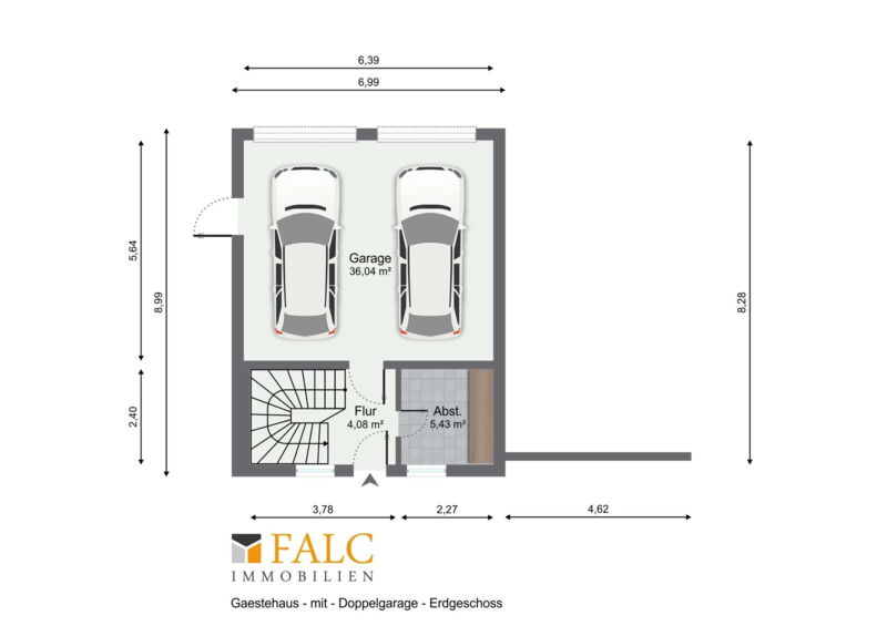 Gästehaus mit Doppelgarage