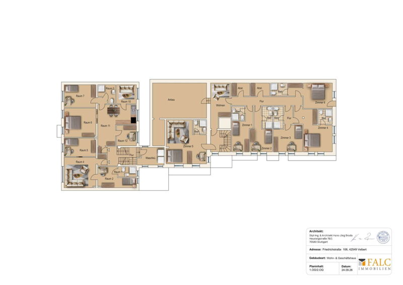 Grundriss 1,2 Obergeschoss