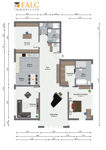 Marktplatz 13, W 5, Grundriss Wohnung