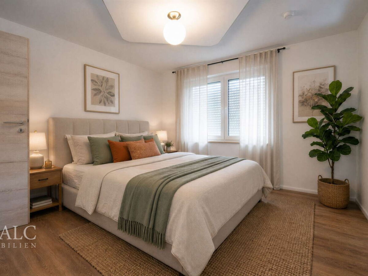 Großzügiges Elternschlafzimmer (visualisiert)