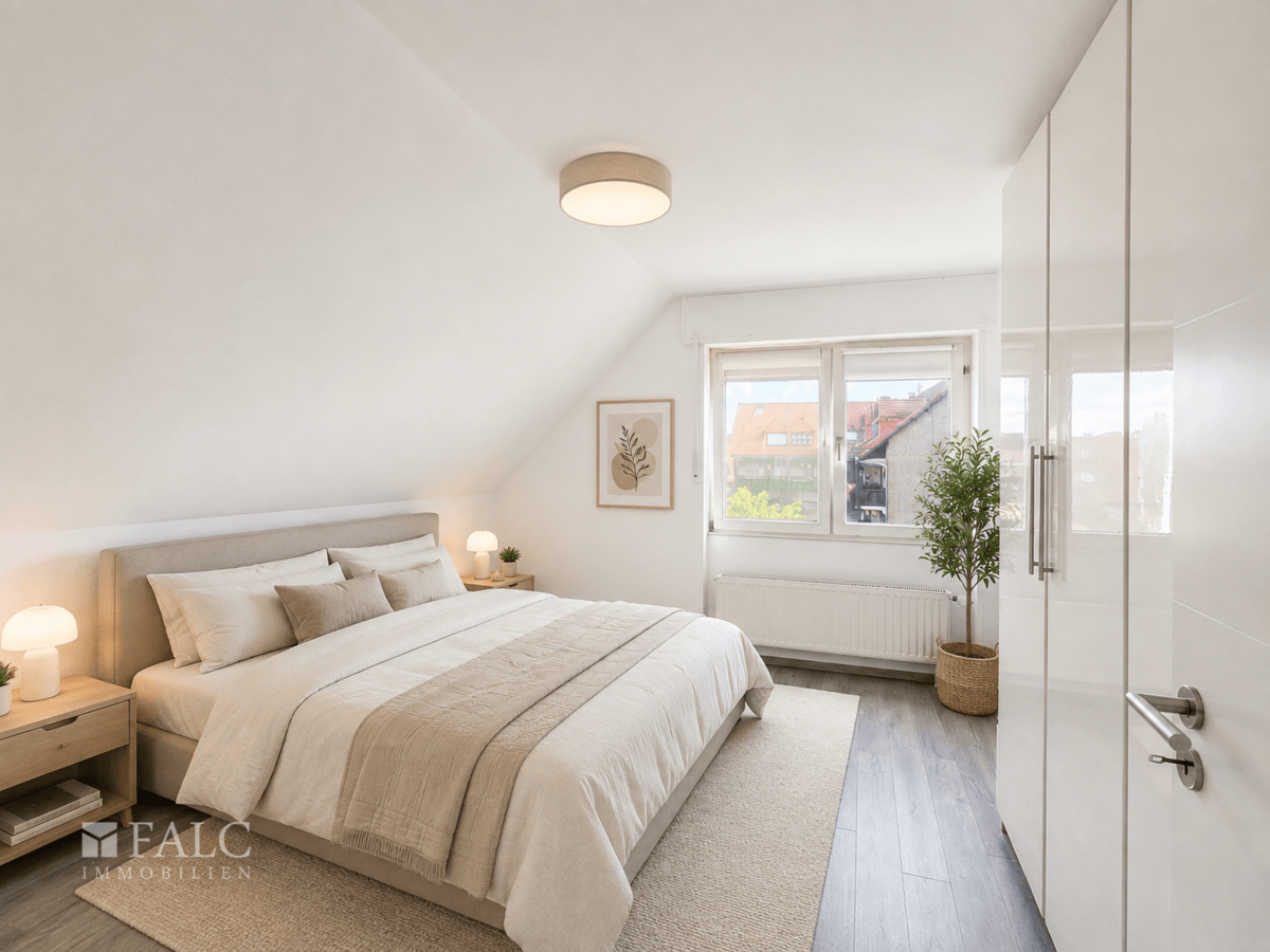 Schlafzimmer KI Home Staging