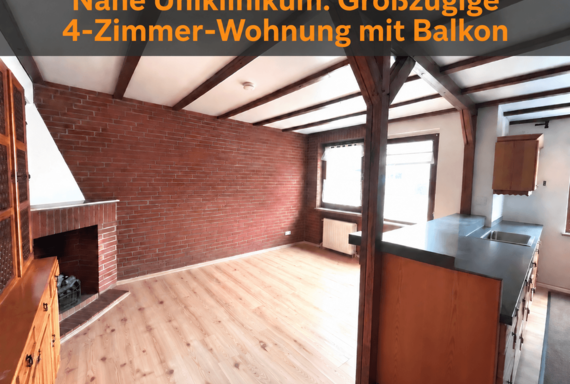 Wohnzimmer mit Balkon - (KI generiert)