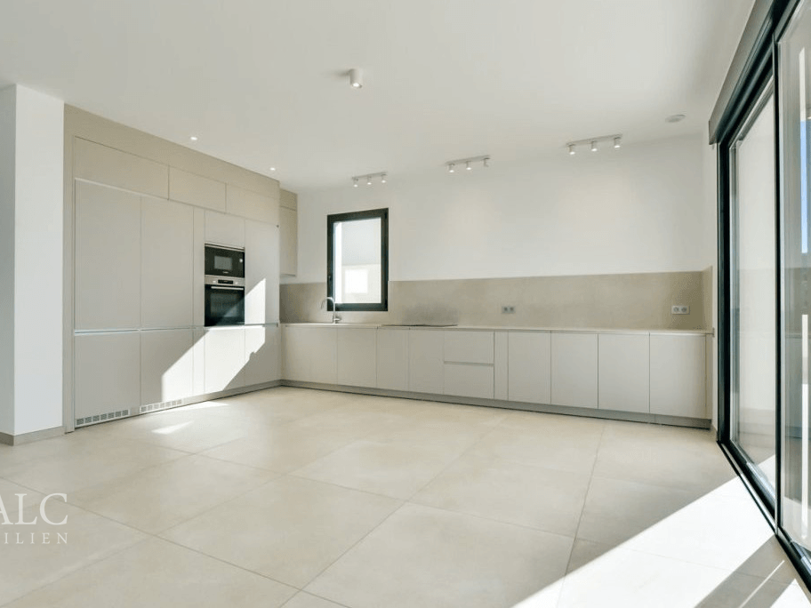Offene Küche zum Wohnbereich / Open-plan kitchen connected to the living area / Cocina abierta al salón