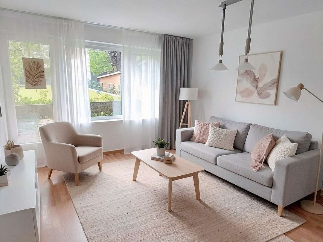 Wohnzimmer - Wohnzimmer, Skandinavisch - (KI generiert)