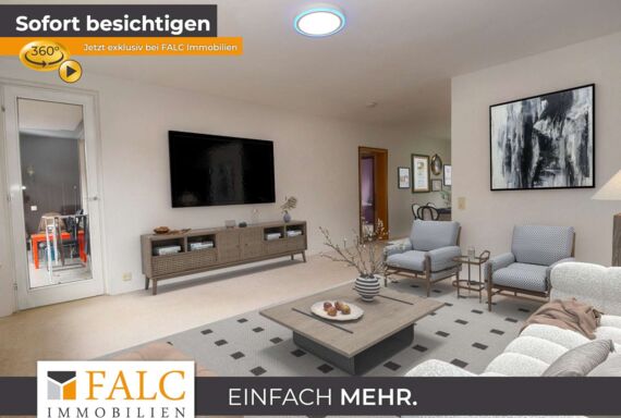 Wohnzimmer (virtuell möbliert)