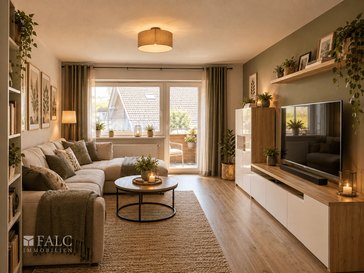 Blick ins Wohnzimmer