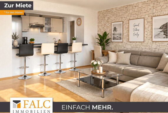 Wohnzimmer mit Küche
