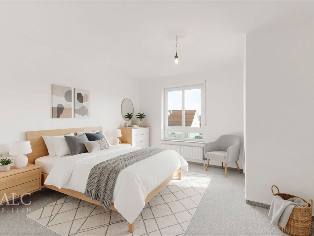 Schlafzimmer (KI möbiliert)