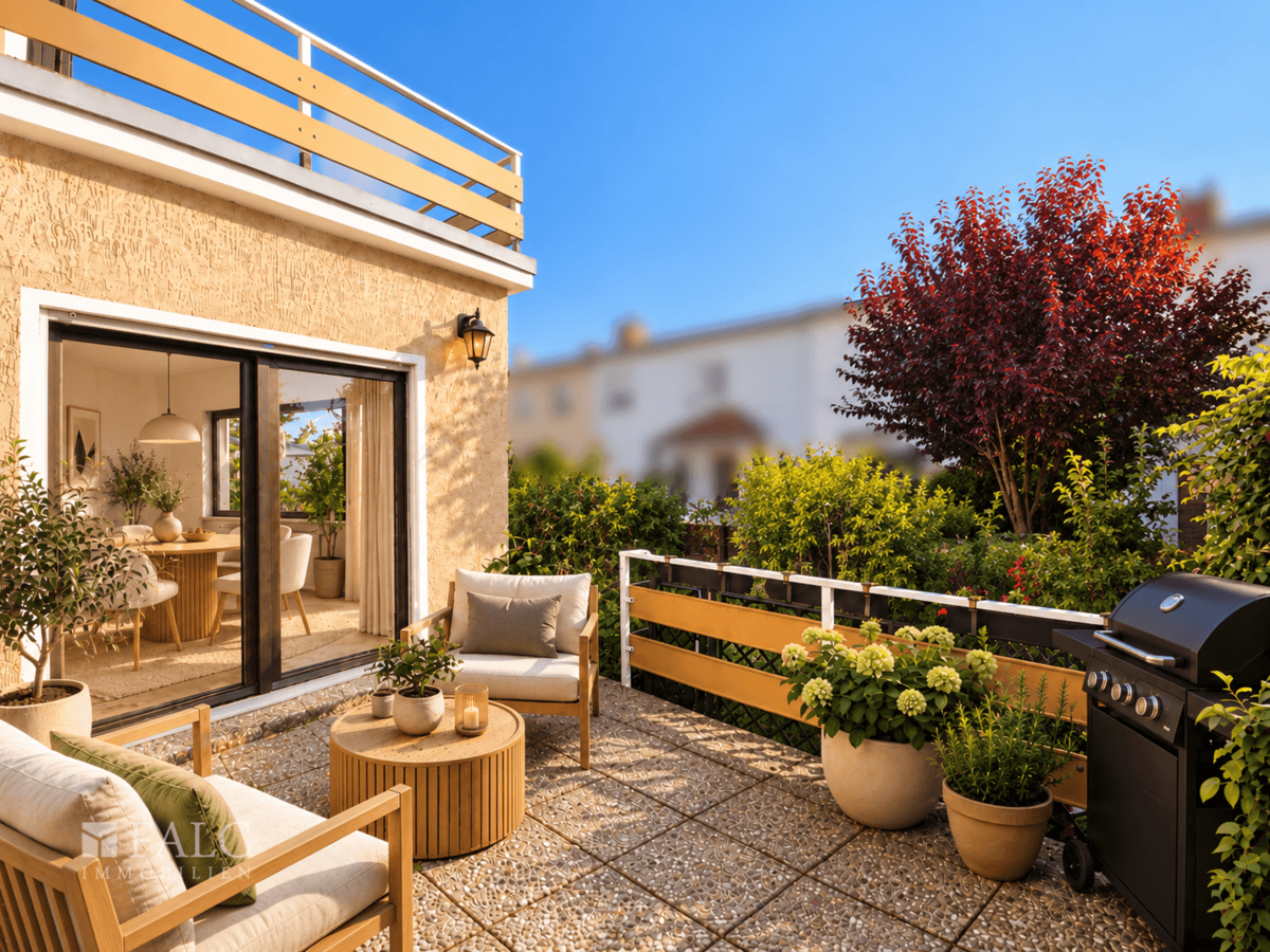 Terrasse virtualisiert