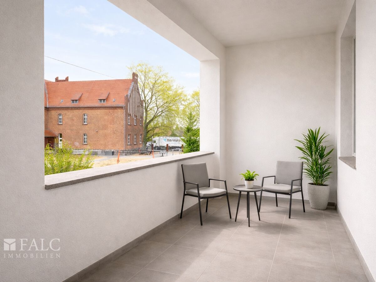 Loggia - Mögliche Gestaltung nach Renovierung (KI-Visualisierung)