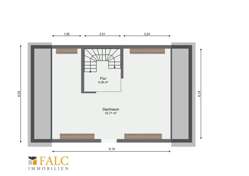 Grundriss Dachgeschoss/Studio