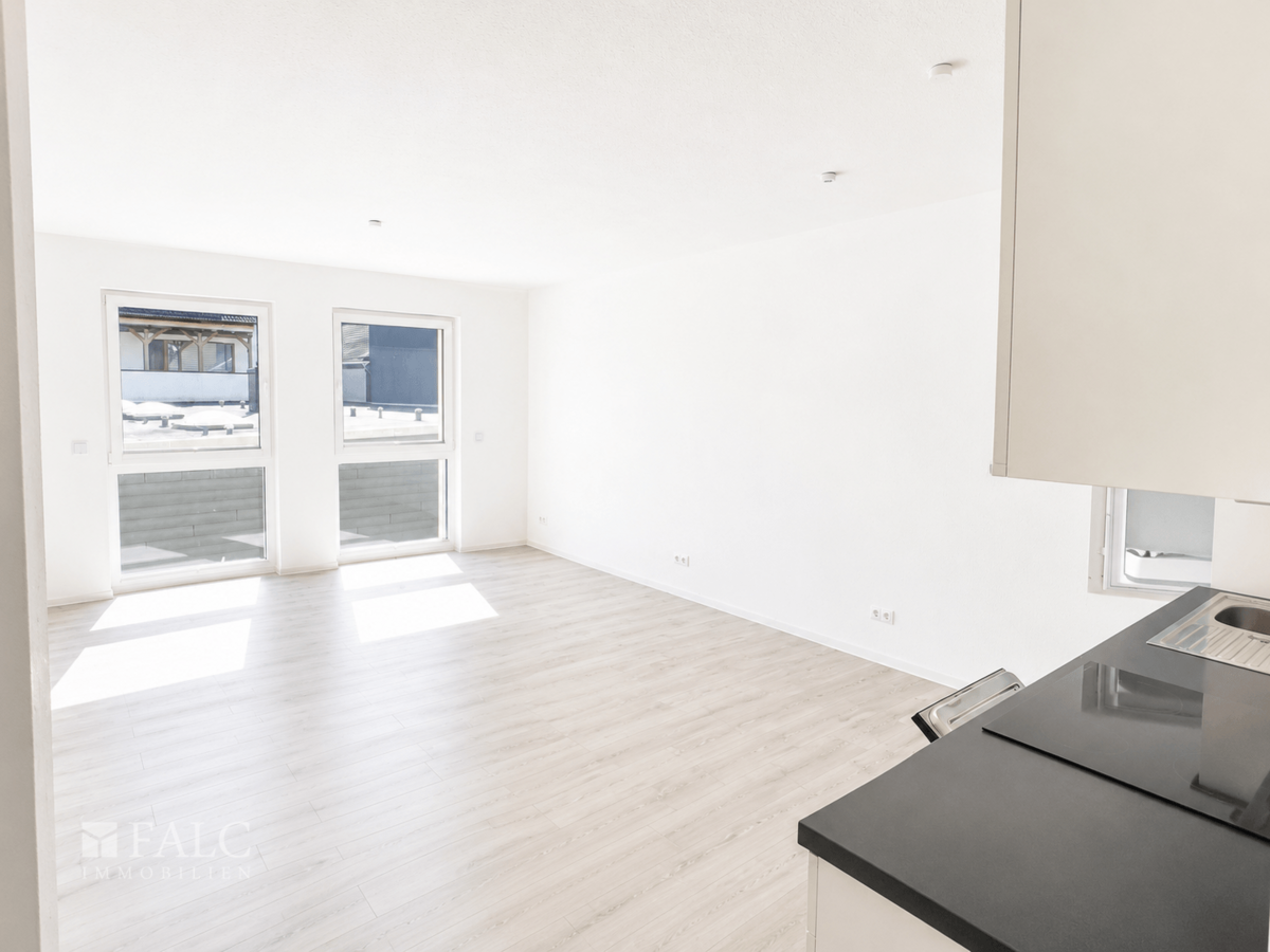 Blick in das Wohnzimmer vom Flur aus