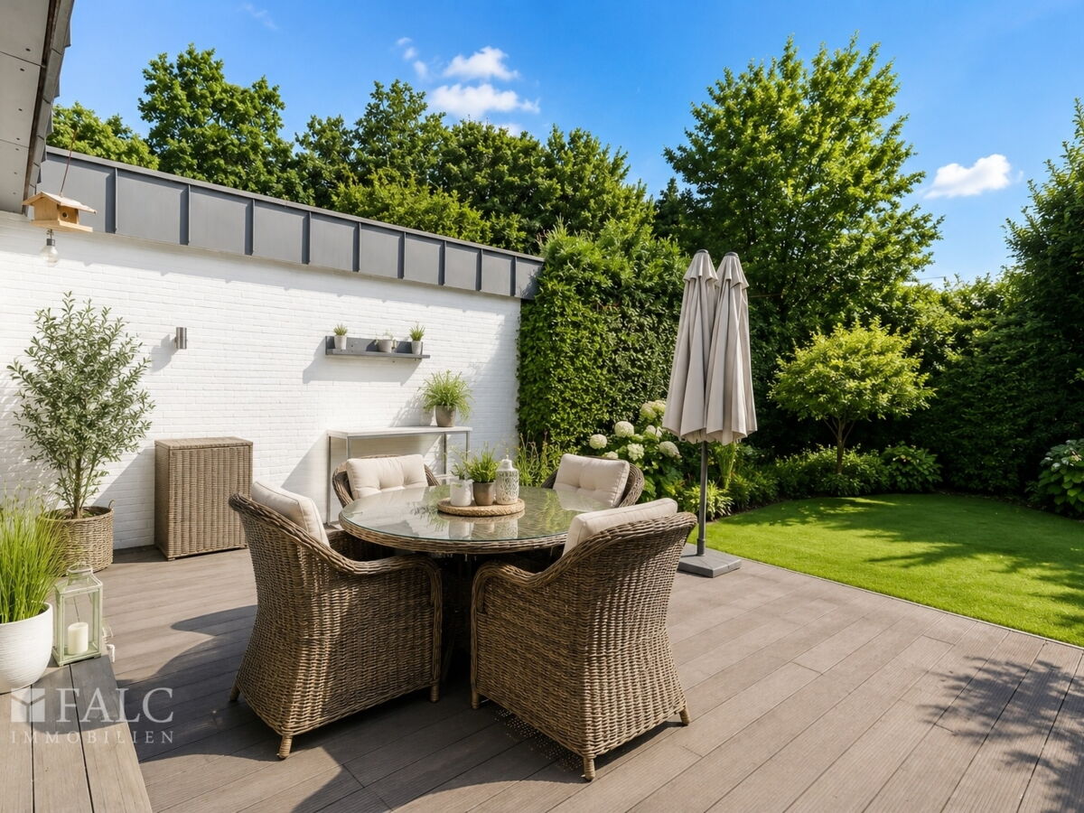 geschützte Terrasse