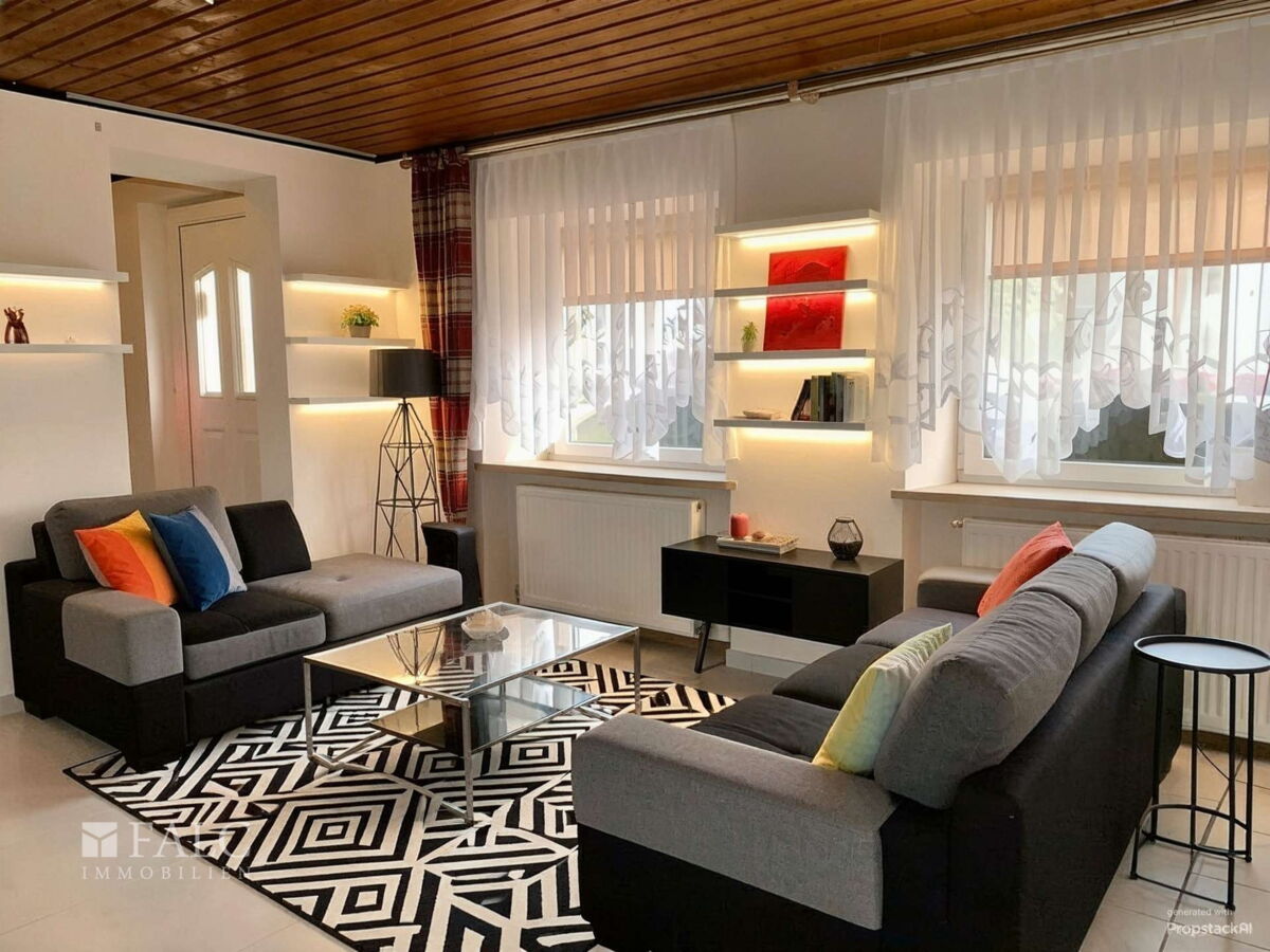 Wohnung 2: EG-Wohnzimmer-KI-modern