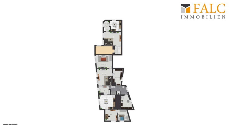 Wohnung 1 & 2: Erdgeschoss(beige=Bad)