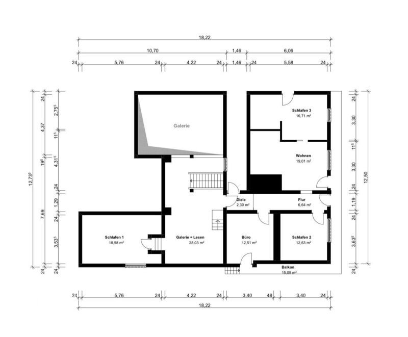 Grundriss 1. Obergeschoss