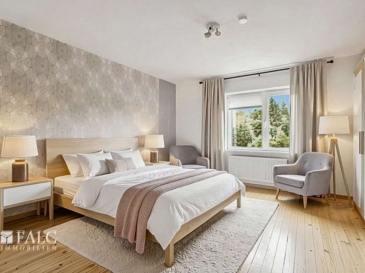 Schlafzimmer 1.OG (virtuell neu möbliert)