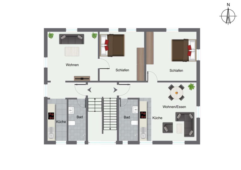1 OG Wohnung 3 u 4