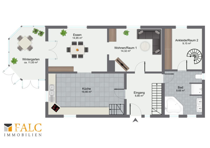 Grundriss Haupthaus EG