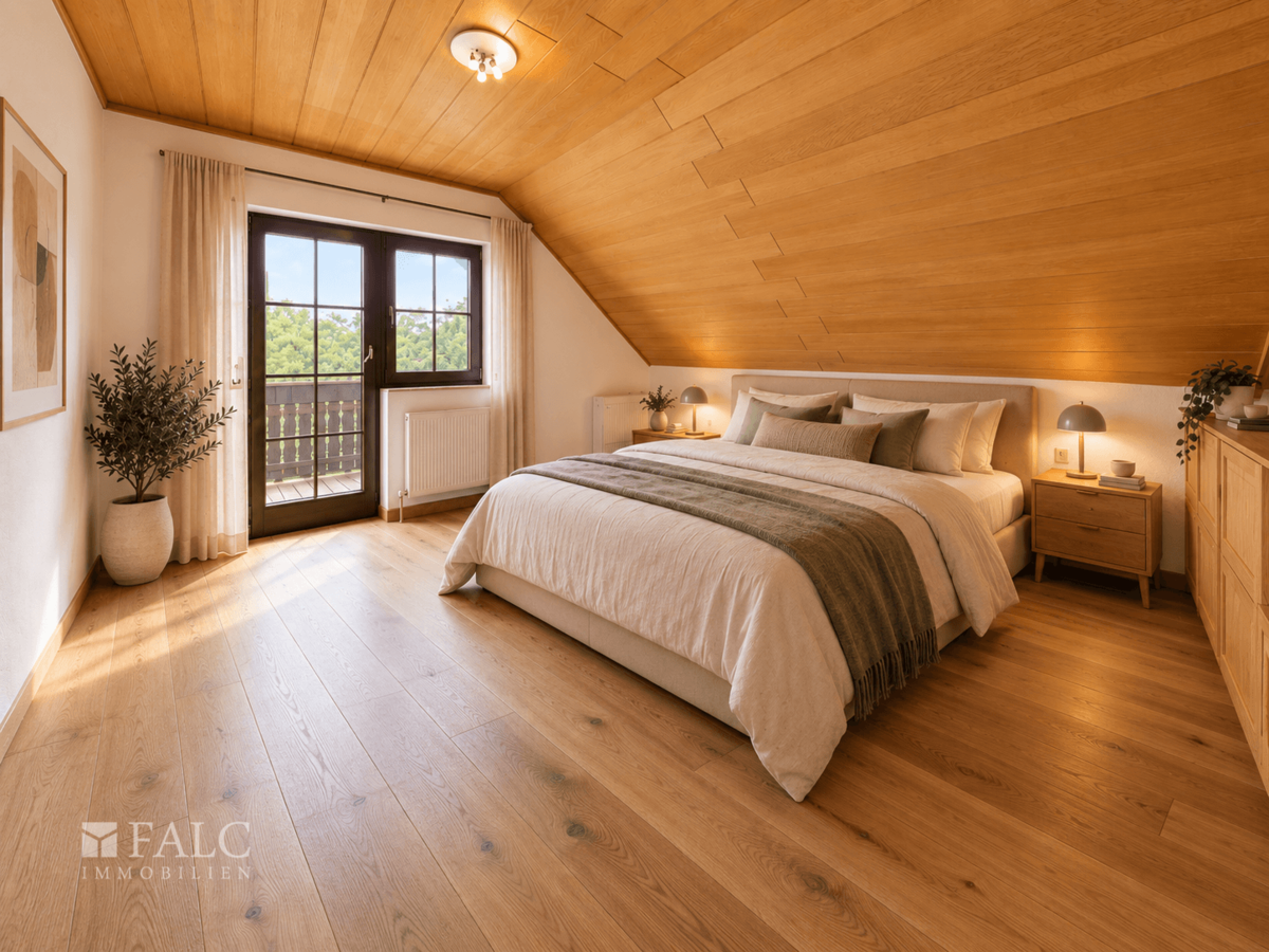 Elternschlafzimmer virtuell eingerichtet