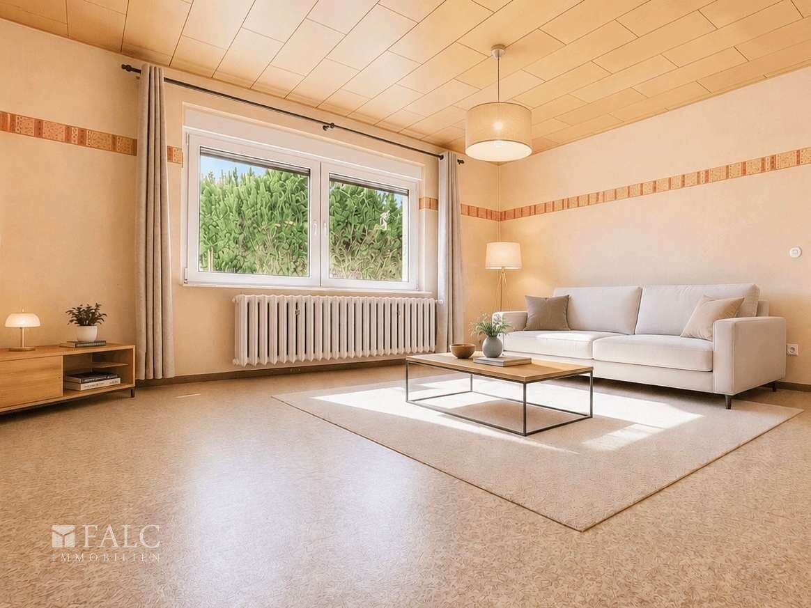 Wohnzimmer digital eingerichtet