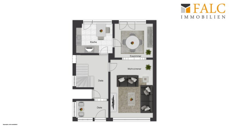Grundrissplan Erdgeschoss