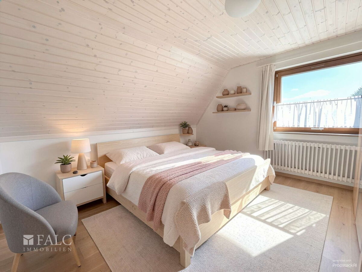 Schlafzimmer - Obergeschoss - (gestaged)