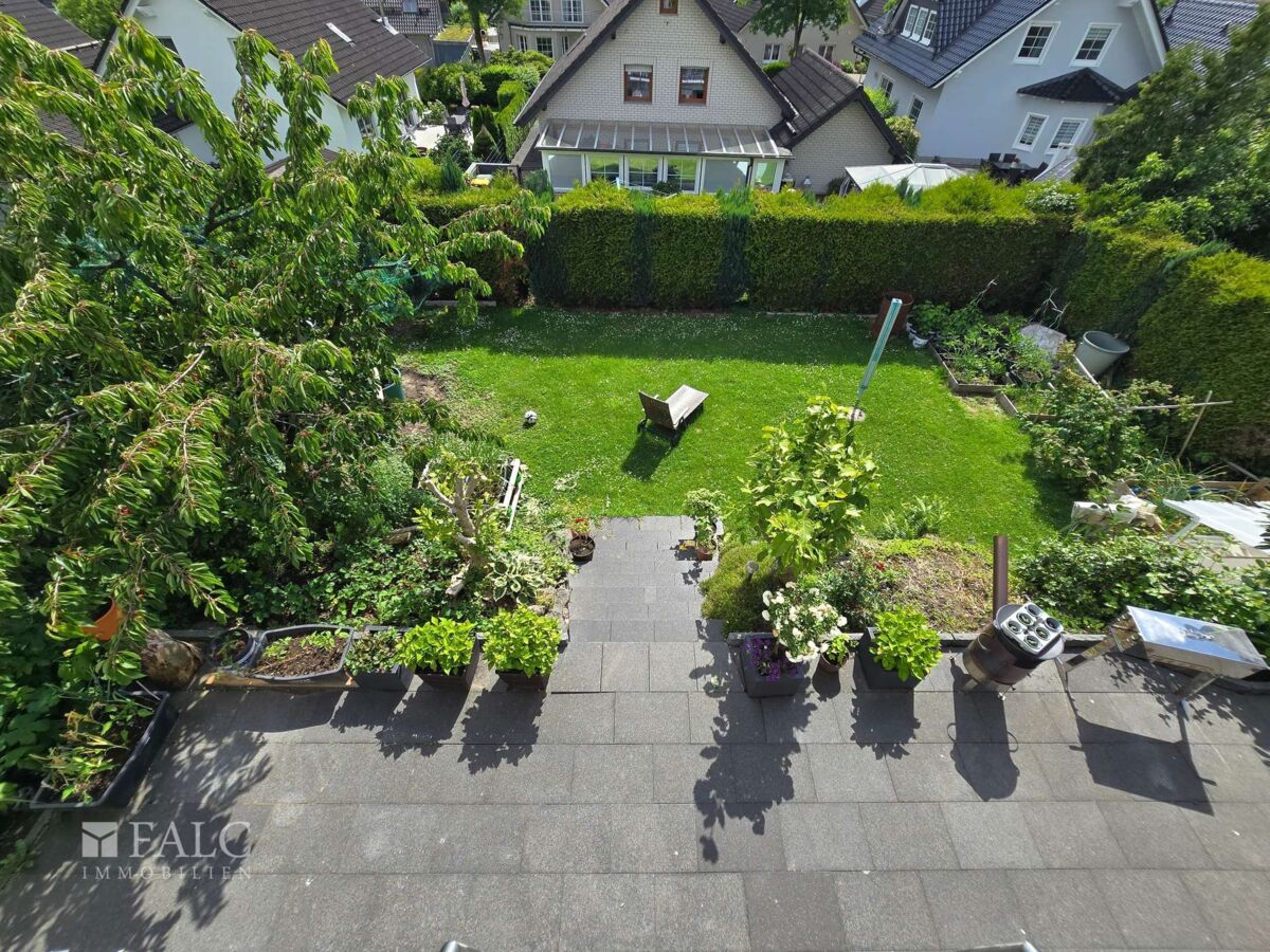 Balkonblick Garten