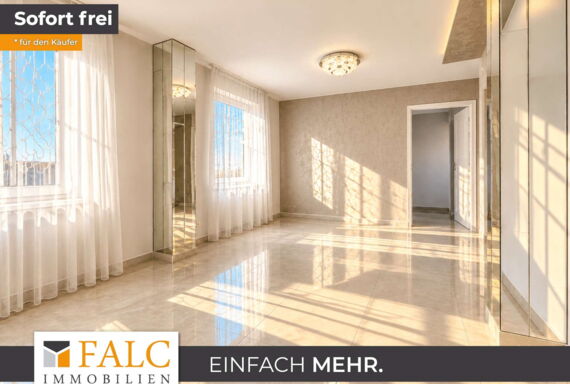 Sonnenlicht im leeren Marmorsalon