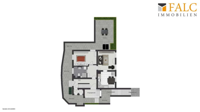 Grundriss EG mit Außenbereich