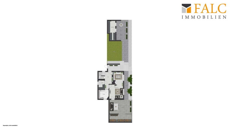 Grundriss EG mit Außenbereich
