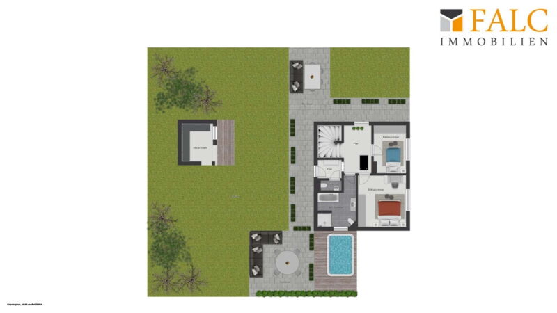 Grundriss OG mit Außenbereich