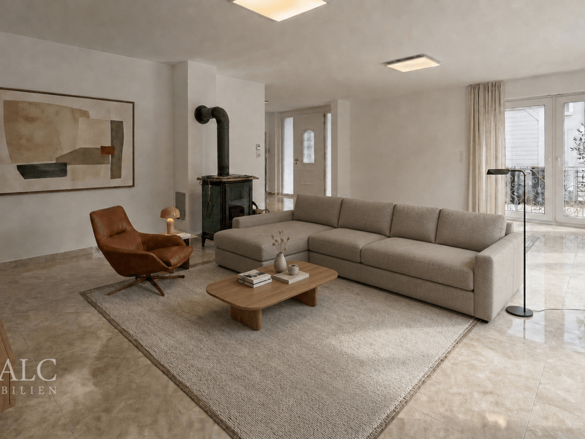 Wohnzimmer (KI-Staging)