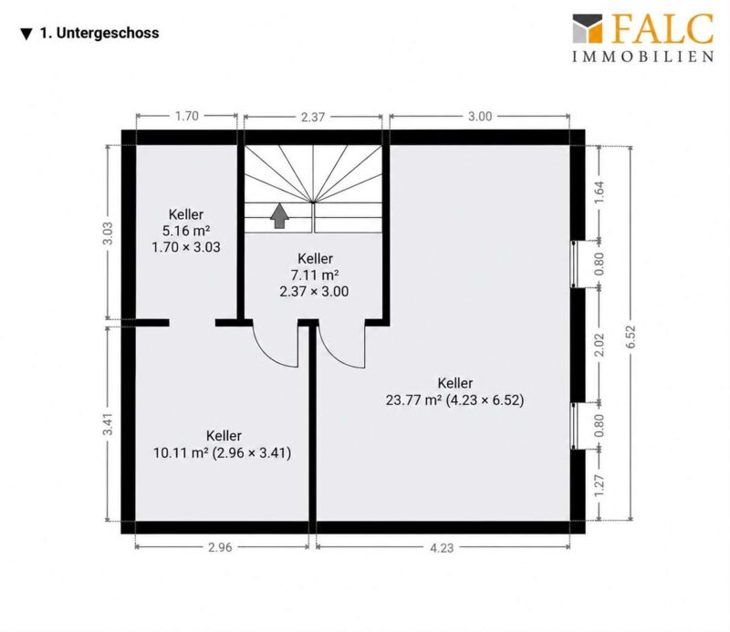 Grundriss Kellergeschoss Exposé