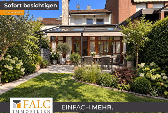 Garten mit Terrasse Rückseite