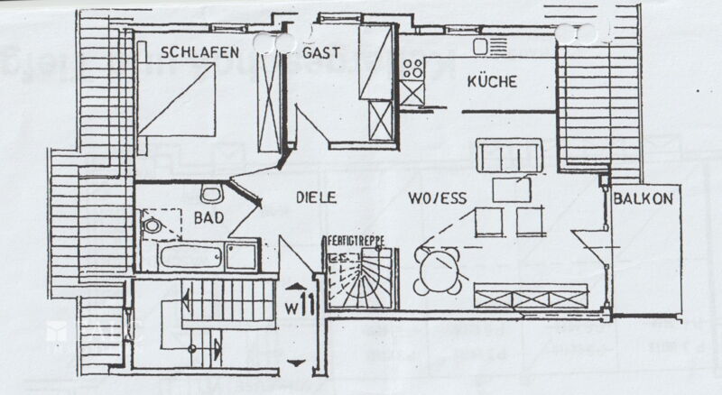 Wohnung-Grundriss