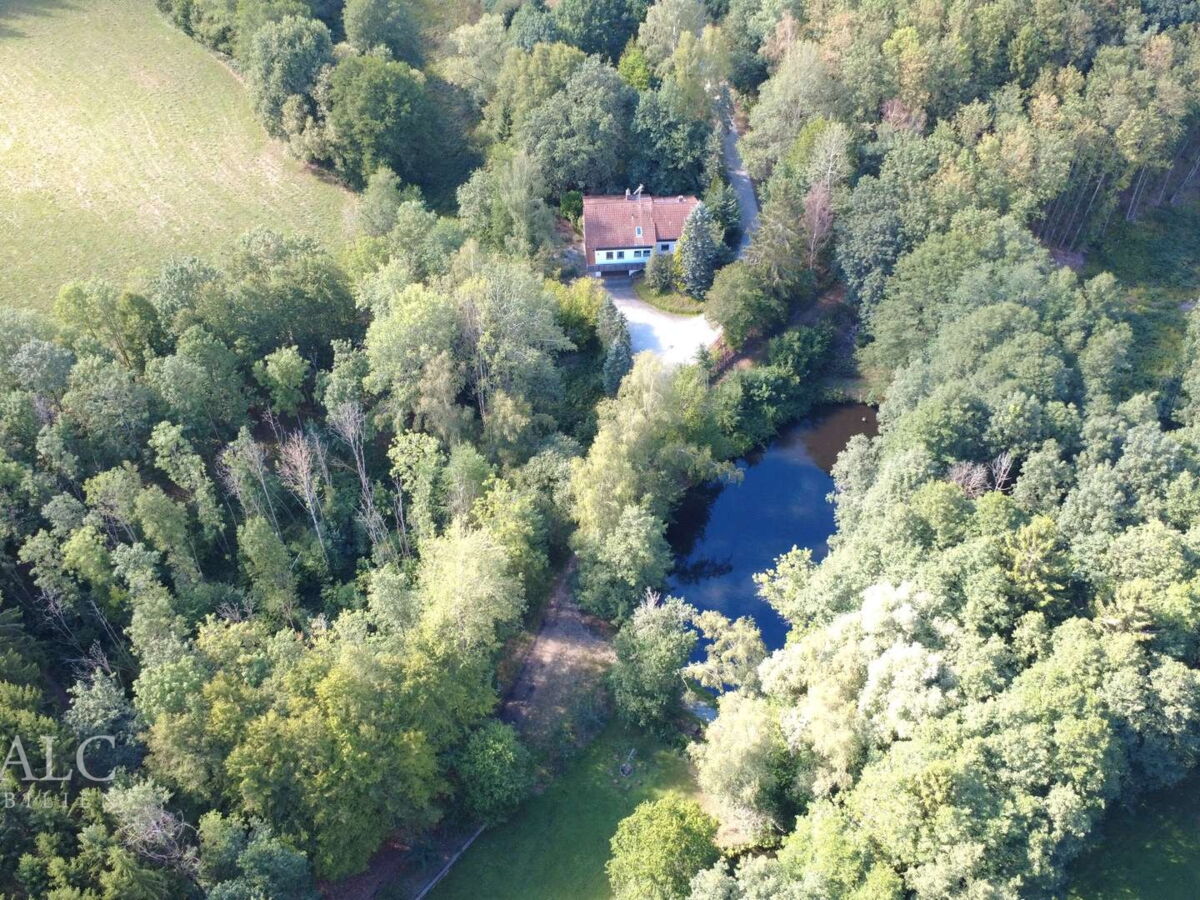 Außenansicht mit Grundstück