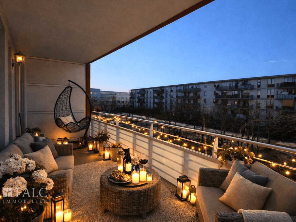 Loggia Beispiel Abendstimmung