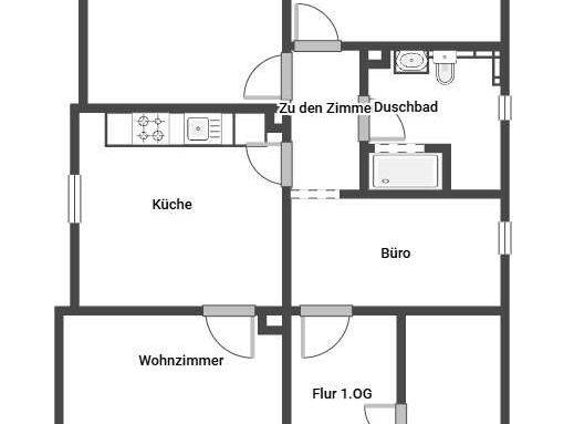 Grundriss ETW 1. OG Links