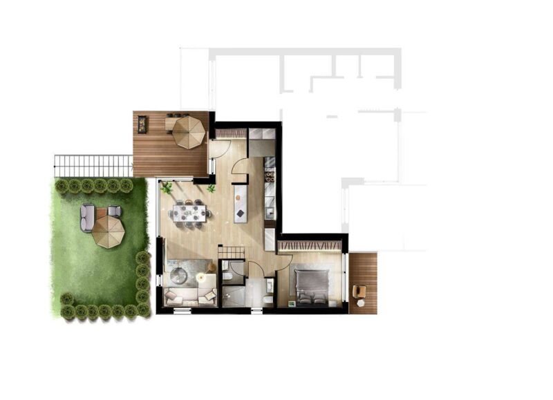 Grundriss Wohnung 2