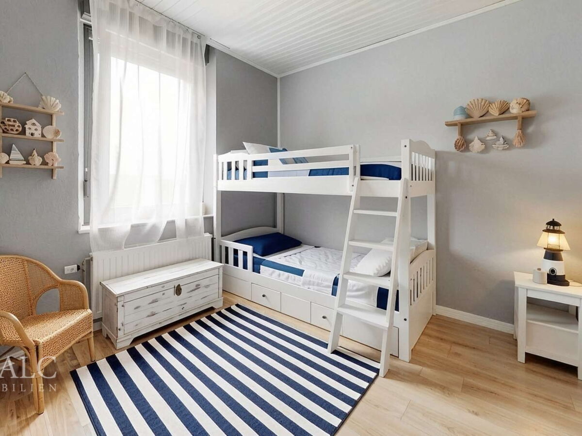 OG Elternschlafzimmer - Kinderzimmer, Maritim - (KI generiert)