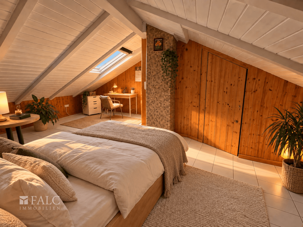 Dachgeschoss-Schlafzimmer